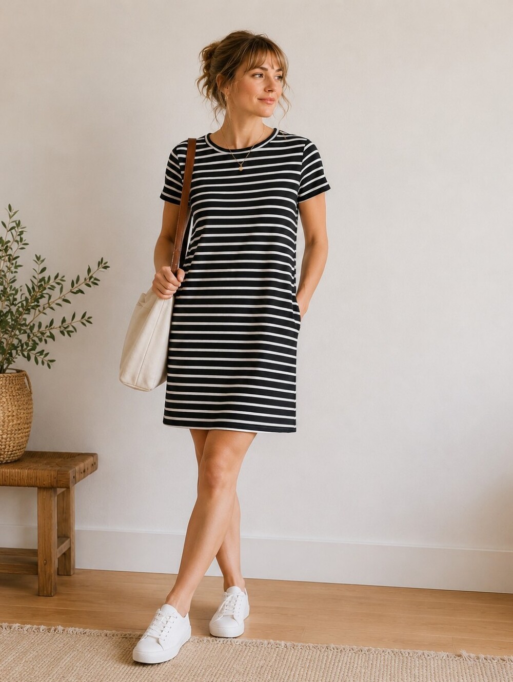 Like-New Banana Republic Cotton Jersey T-Shirt Dress